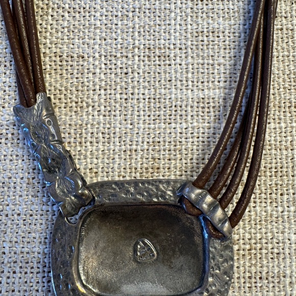 Silpada Sterling Silver Hammered Pendant Necklace - Picture 4 of 5